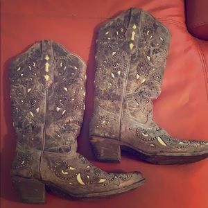 Corral Brown Studded Boots